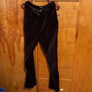 Lauren by Ralph Lauren Jeans Co Chocolate Brown Velvet Jeans Sz 12